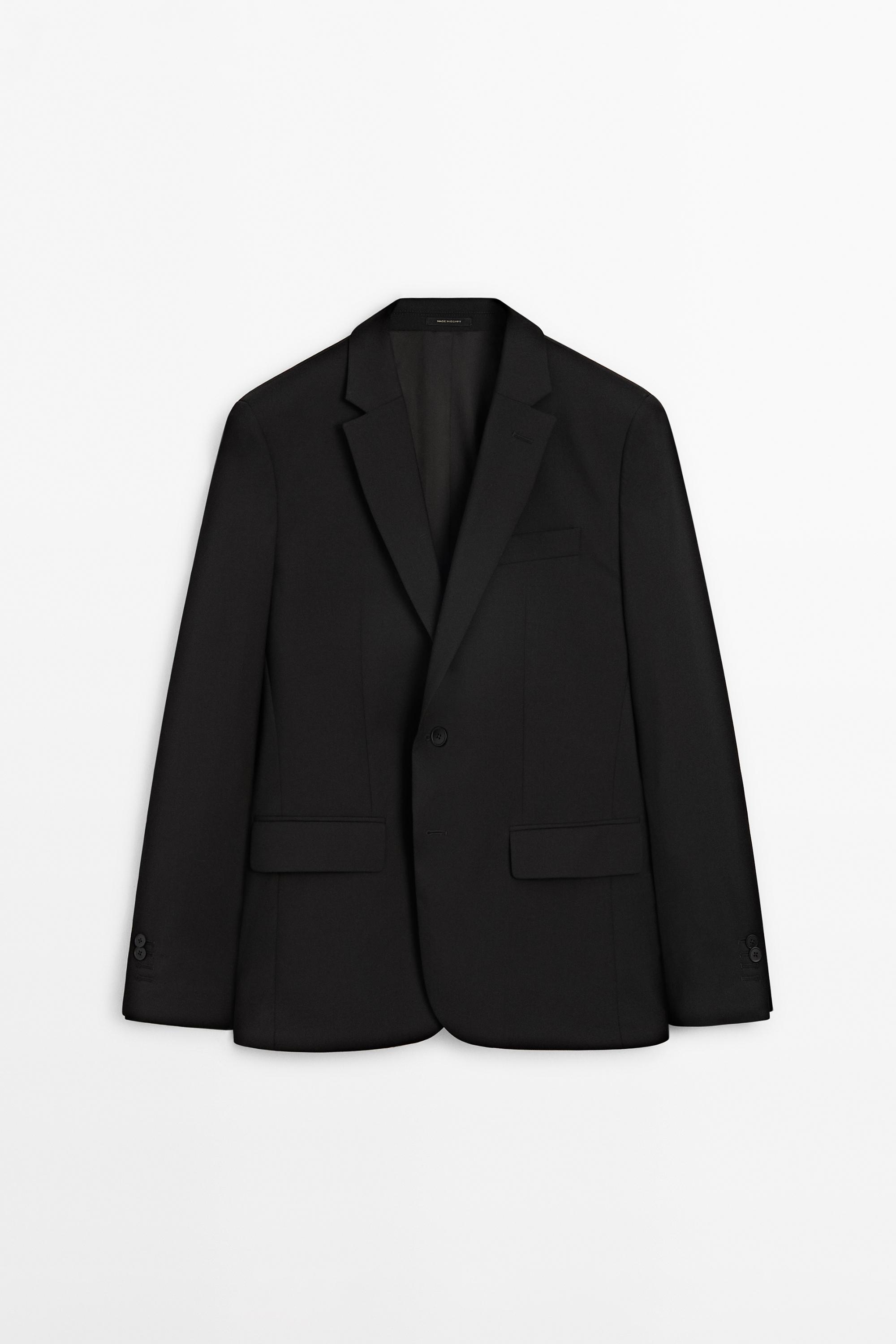 100% cool wool suit blazer